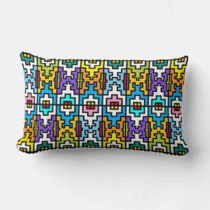 Coussin Rectangle Couleurs vives motif africain
