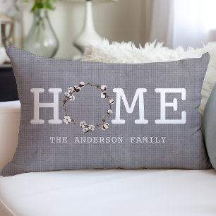 Coussin Rectangle Couronne de coton personnalisée à la maison de fer
