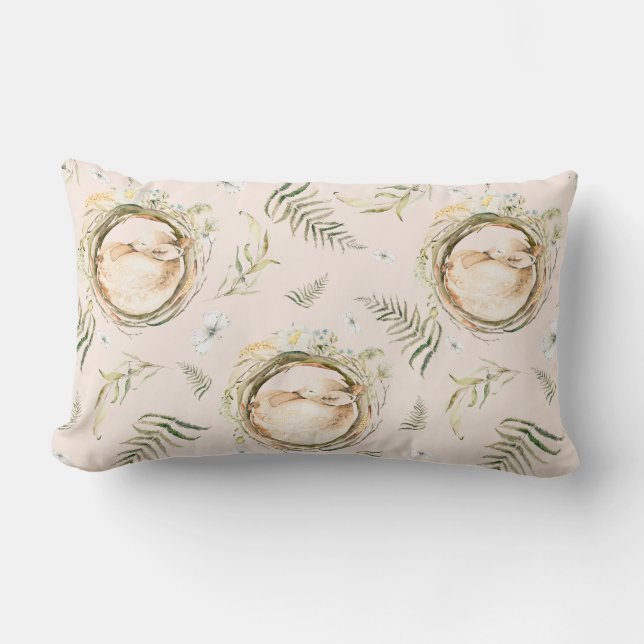Coussin Rectangle Couronne Fleur sauvage du printemps de cerf (Recto)