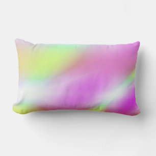 Coussin Rectangle Coussin, Rose Pastel, Blanc, Jaune