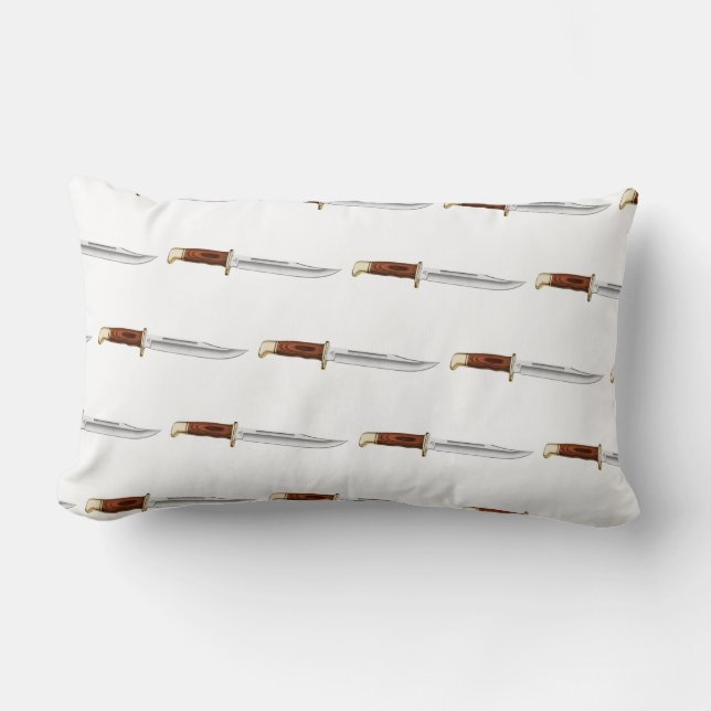 Coussin Rectangle Couteau de chasse à lame fixe (Recto)