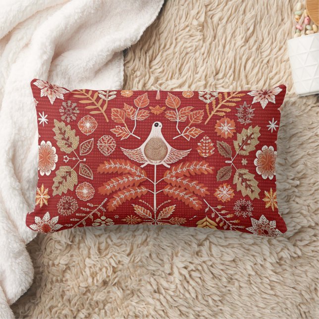 Coussin Rectangle Couvercle d'oreiller à jet brodé nordique complexe (Couverture)