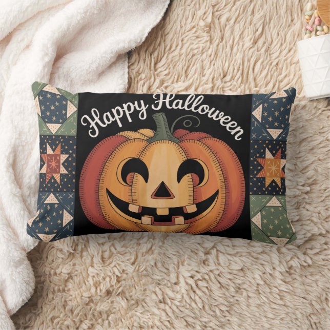 Coussin Rectangle Couvercle d'oreiller à lancer Jack-O'-Lantern (Couverture)