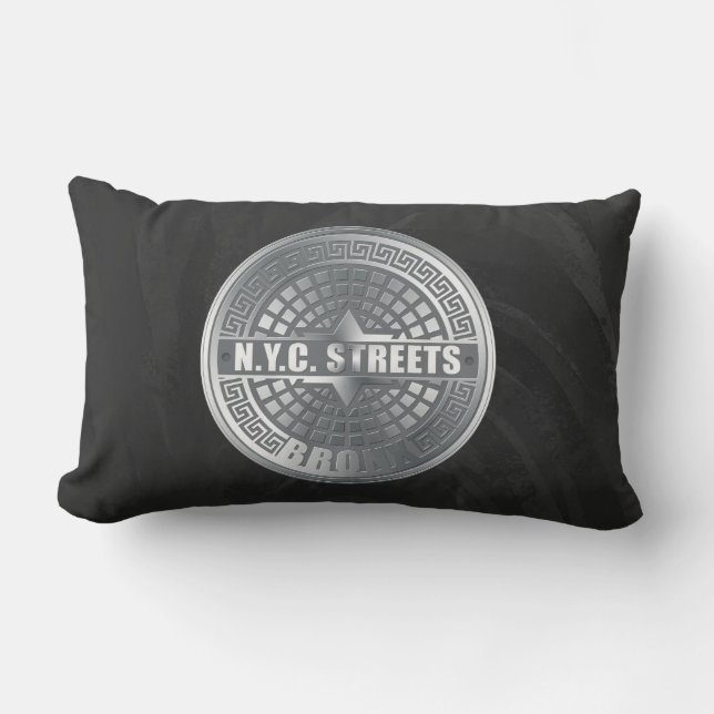 Coussin Rectangle Couvercles de regards Bronx (Recto)