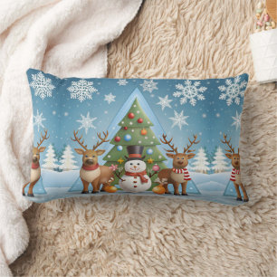 Coussin Rectangle Couverture d'oreiller de Noël festive - Feu de nei