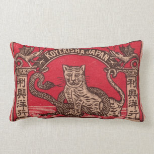 Coussin Rectangle Couverture japonaise vintage de boîte d'allumette
