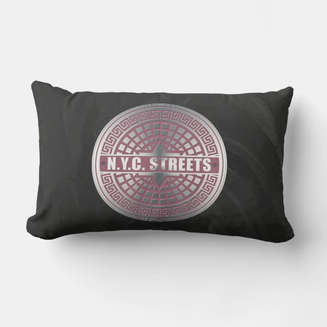 Coussin Rectangle Couvertures de trou NYC (Recto)