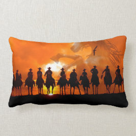 Coussin Rectangle Cowboys à l'Américain occidental MoJo pi de