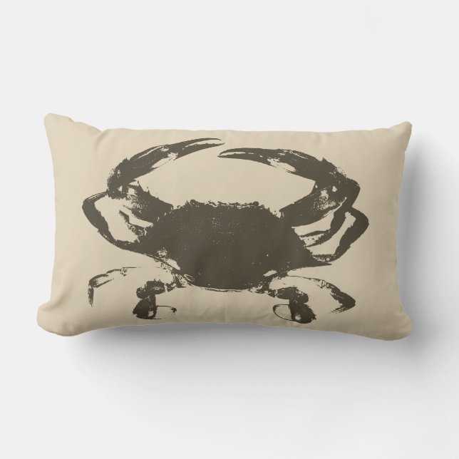 Coussin Rectangle Crabe de type côtier (Recto)
