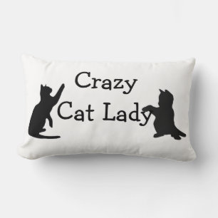 Coussin Rectangle Crazy Cat Lady Fun Animal Art