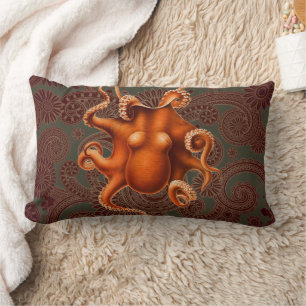Coussin Rectangle Créature du monstre de la mer d'Octopus Cephalapod