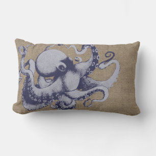 Coussin Rectangle Créature marine vintage poulpe
