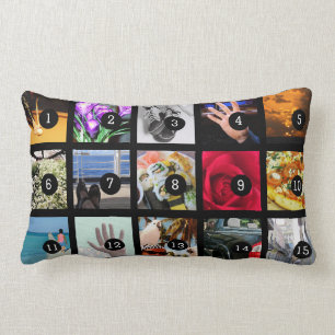 Coussin Rectangle Créez votre propre album photos avec 15 images