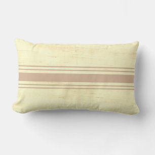 Coussin Rectangle Crème de sac à grains rustiques rayures beiges