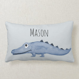 Coussin Rectangle Crocodile Safari Baby Nursery Crocodile Blue Water