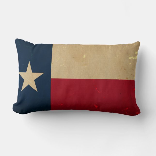 Coussin Rectangle CRU de drapeau d'état du Texas (Recto)