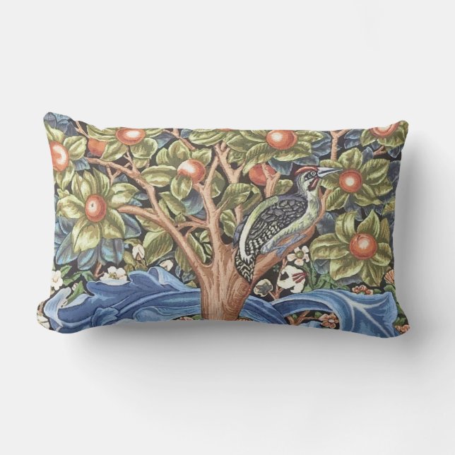 Coussin Rectangle Cru floral de tapisserie de pivert de William (Recto)