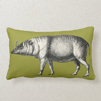 Coussin Rectangle Cru sauvage de Warthog de porc de verrat de porc