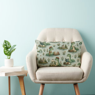 Coussin Rectangle Cryptides cosy Nessie Monstre du Loch Ness loisirs