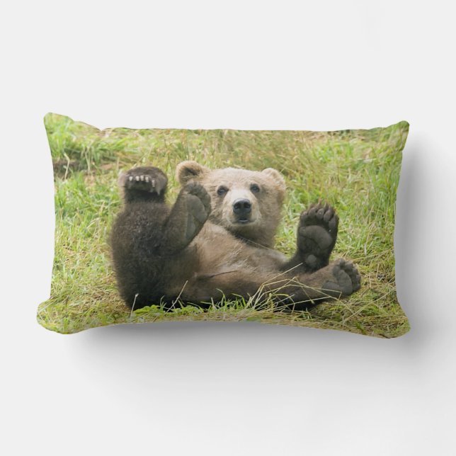 Coussin Rectangle Cube d'ours Kodiak (Recto)