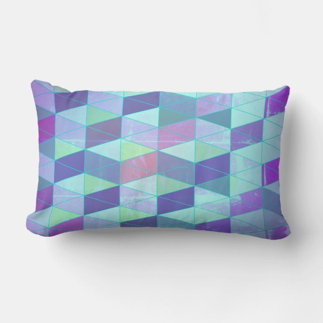 Coussin Rectangle Cubes en triangles Motif géométrique (Recto)