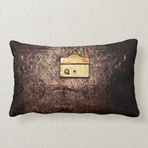 Coussin Rectangle cuir vintage