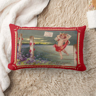 Coussin Rectangle cupide vintage valentine