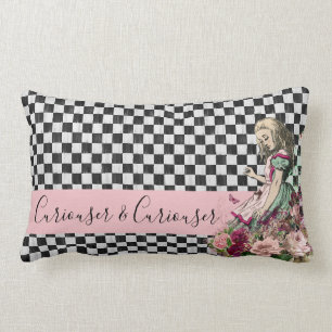 Coussin Rectangle Curiouser et Curiouser Alice au pays des merveille