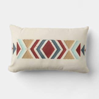 Coussin Rectangle Custom Moroccan Geometric Embroidery Pattern Art