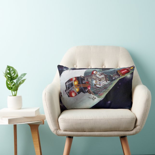 Coussin Rectangle Cutaway Un Appareil Spacecraft Gemini À Deux Perso (Chaise)