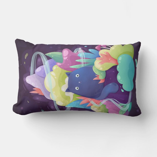 Coussin Rectangle Cute chat (Recto)