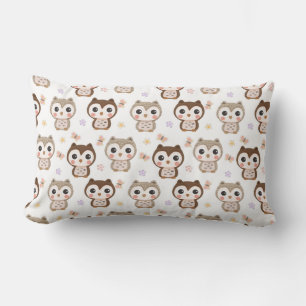 Coussin Rectangle Cute Owl Motif