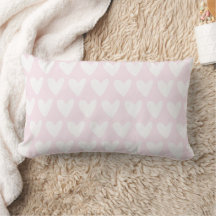 Cute White Hearts Motif Blush Pink Nursery