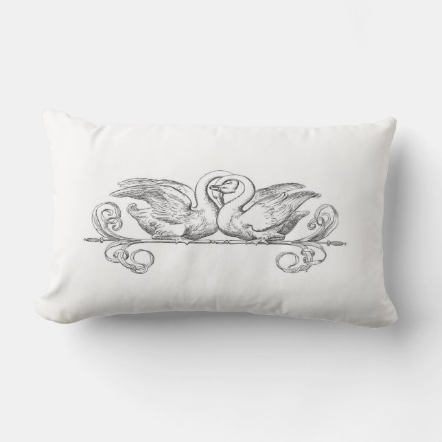 Coussin Rectangle Cygnes (Recto)