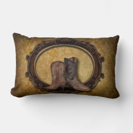 Coussin Rectangle damassé rustique Western Cowboy mariage