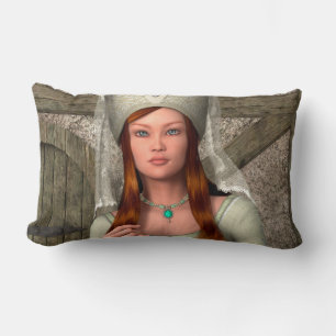 Coussin Rectangle Dame Médiévale