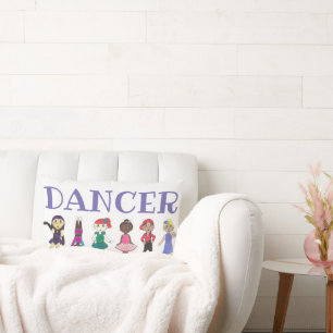 Coussin Rectangle DANCER Ballet Tap Jazz Lyrique Acro Dance Décor