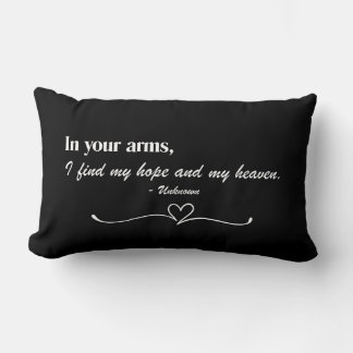 Coussin Rectangle "Dans vos bras" Script Love Jeu d'oreiller