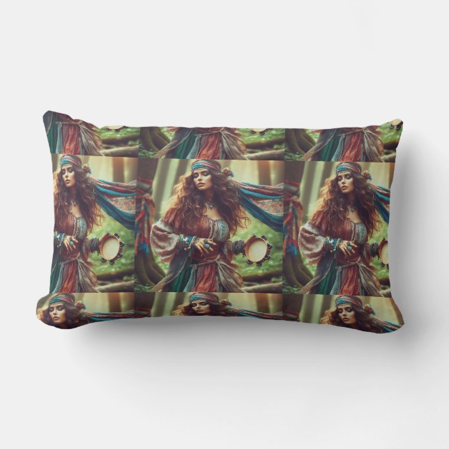 COUSSIN RECTANGLE DANSANT GITAN (Recto)