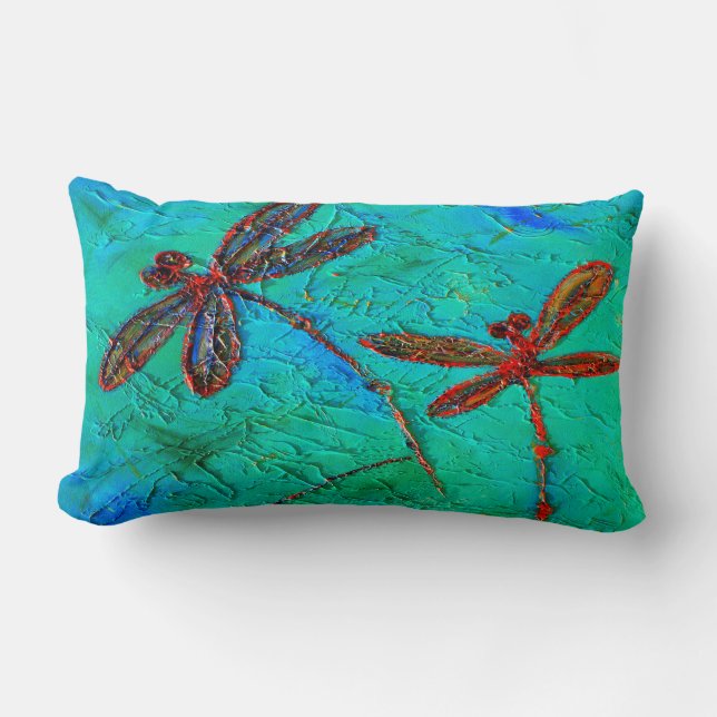 Coussin Rectangle Danse de libellule (Recto)
