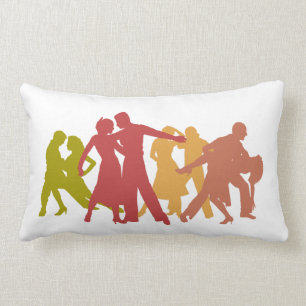 Coussin Rectangle Danseurs latins colorés