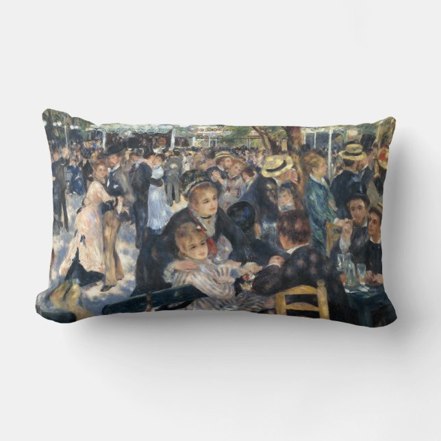 Coussin Rectangle Dansez à la La Galette, Renoir de Le moulin de (Recto)