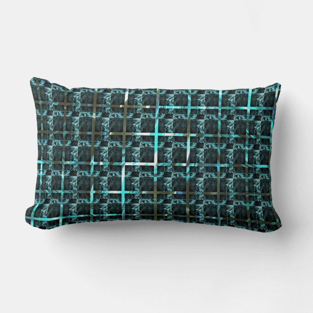 Coussin Rectangle De loin voit cyan échelle de poisson, étroitement  (Recto)
