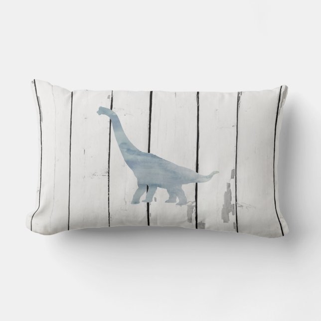 Coussin Rectangle Décor rustique Brachiosaurus bleu Dinosaur (Recto)