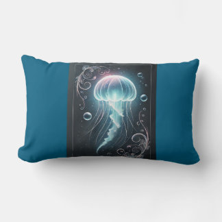 Coussin Rectangle "Deep Sea Elegance : Conception brillante de médus