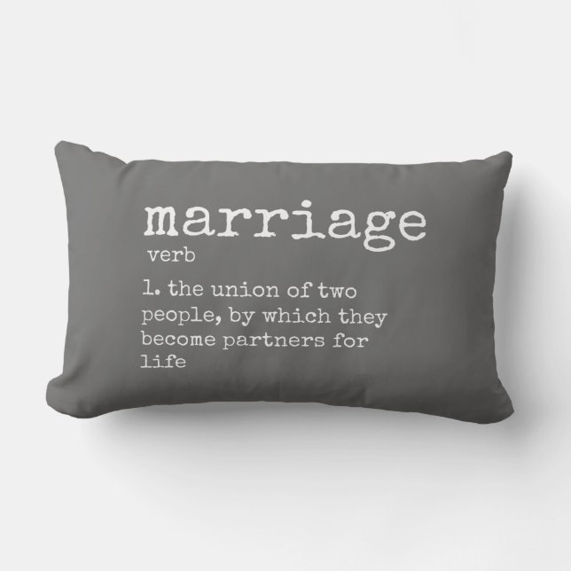 Coussin Rectangle Définition du mariage Mariage personnalisé d'un co (Recto)