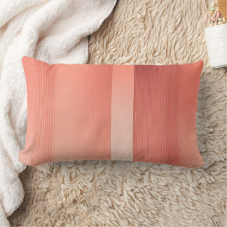 Coussin Rectangle Dégradés de rayures pêche couleurs art IA