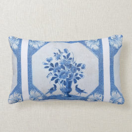 Coussin Rectangle Delft Blue Birds floral Français Country Chic