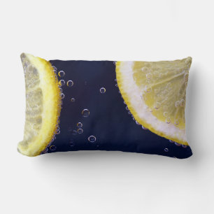 Coussin Rectangle Délicieuses tranches de citron dans l'eau