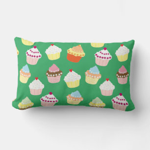 Coussin Rectangle Délicieux Décor Cupcakes Lumbar Pillo